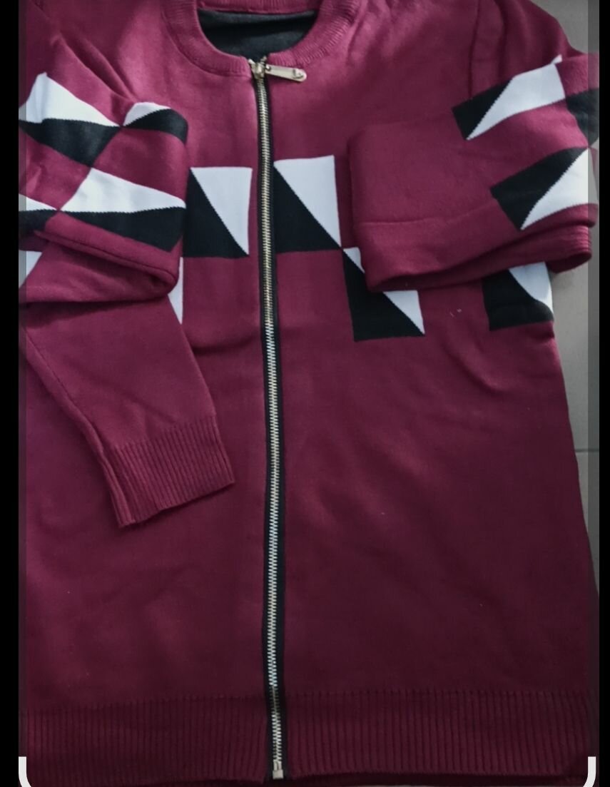 Veste zippée à motifs