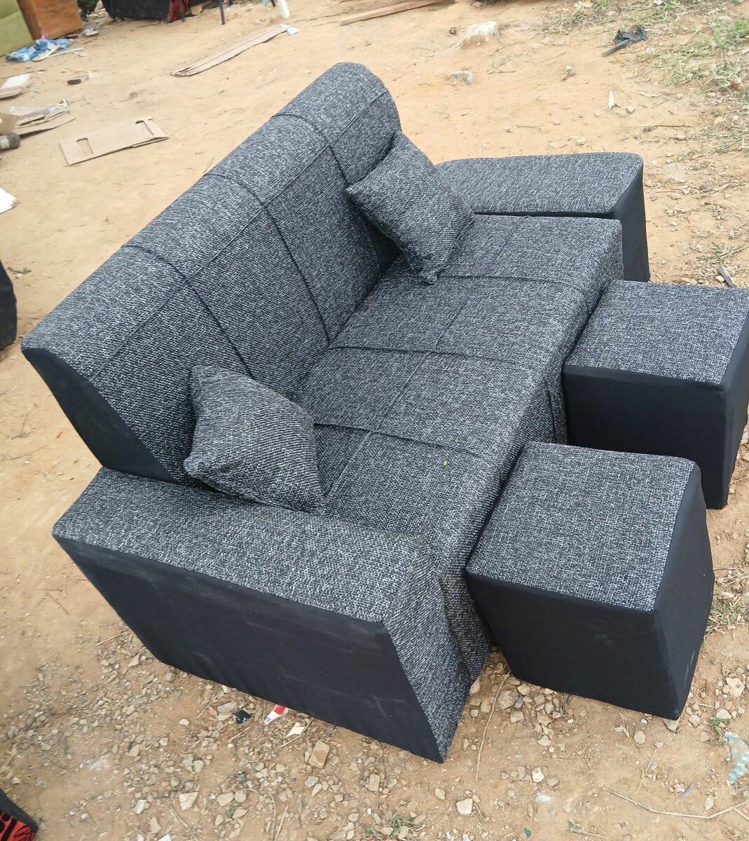 Canapé 2place 2pouf