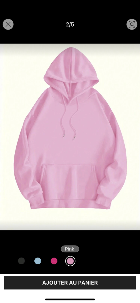 Sweat à Capuche Rose Confort