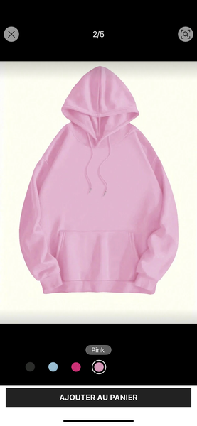 Sweat à Capuche Rose Confort