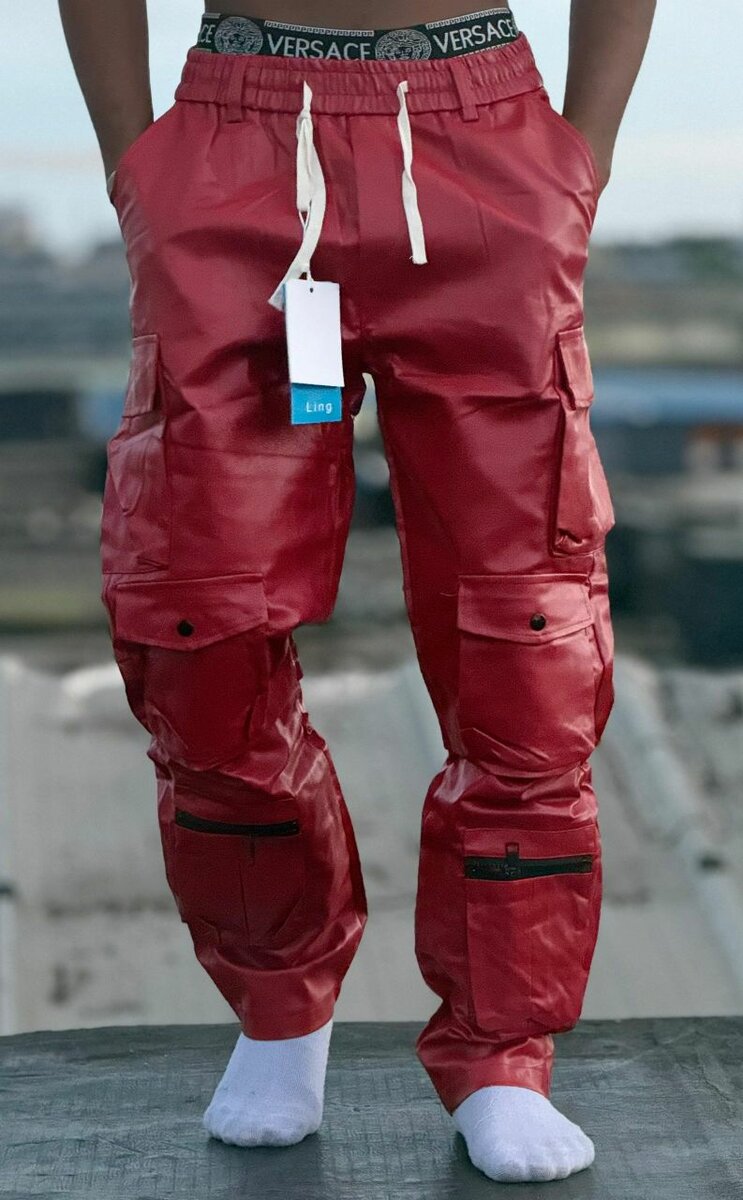 Pantalon cargo brillant