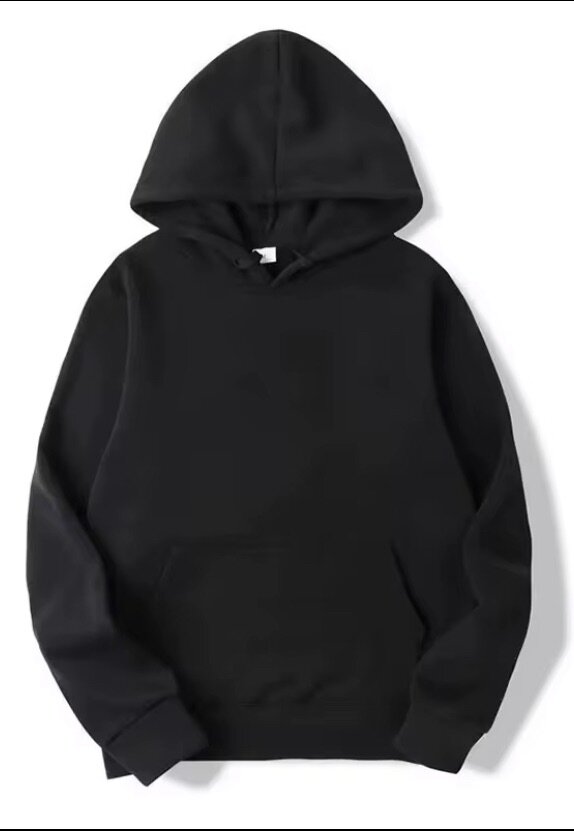 Sweat à capuche noir unisexe