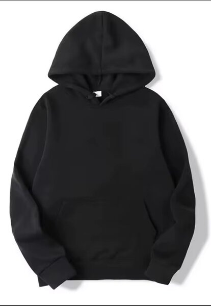Sweat à capuche noir unisexe