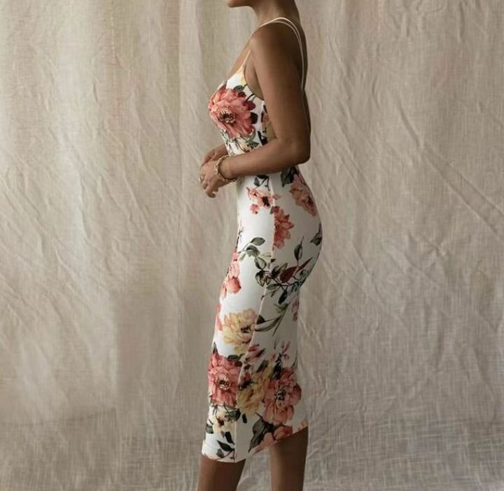 Party Wear Clothing Multi Color Print Cover Up Dresses ODM