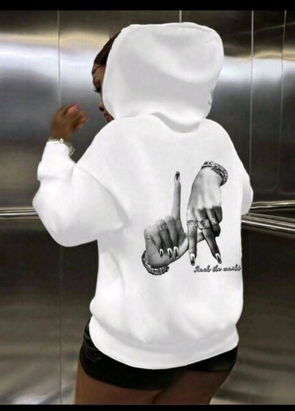 Hoodie unisexe imprimé moderne