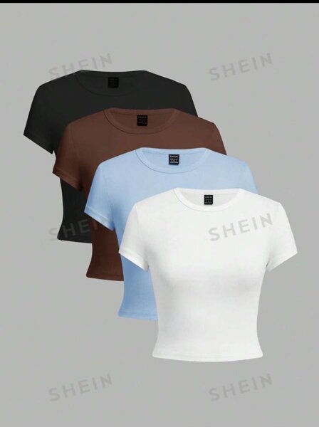 Cropped basic tops