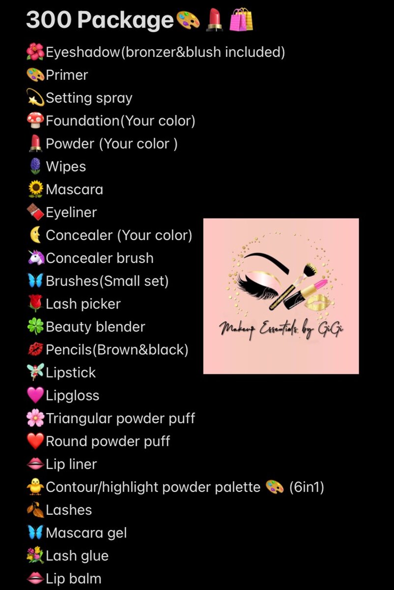 Makeup personal set