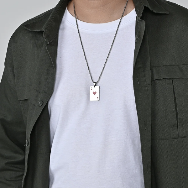 Collier Pendentif Carte As Original