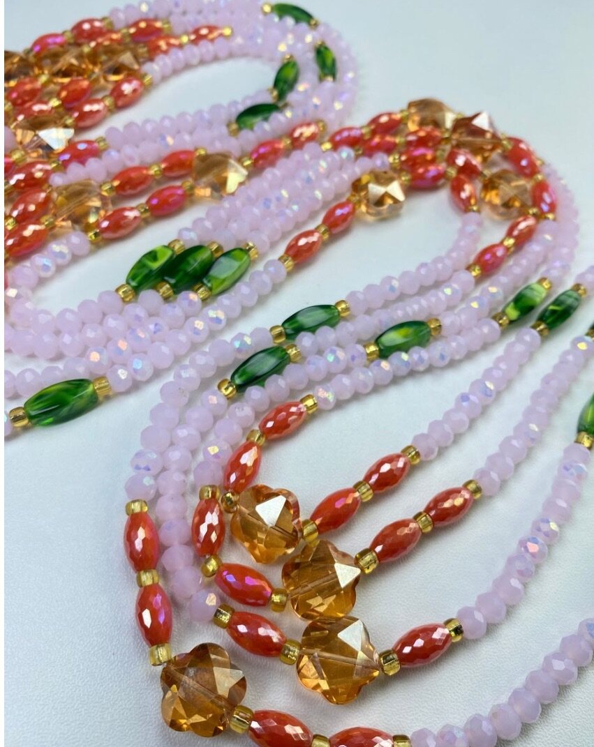 Crystal waist beads