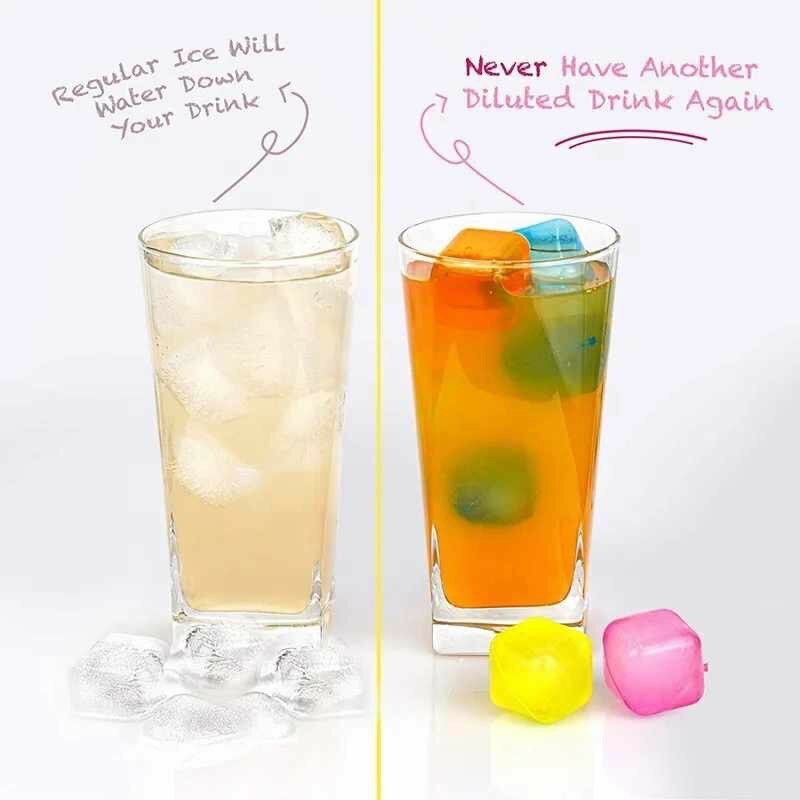 Plastic ice cubes