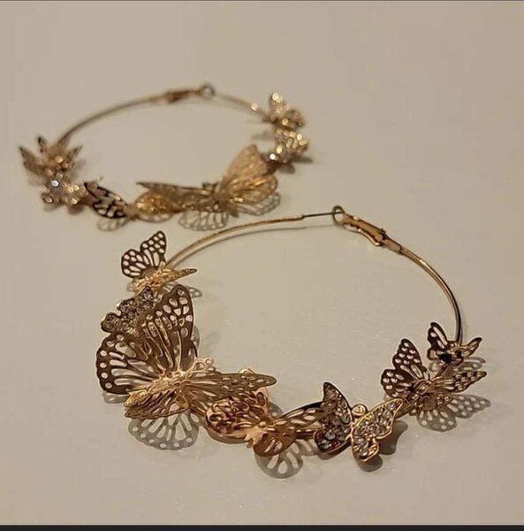 Butterfly statement earrings