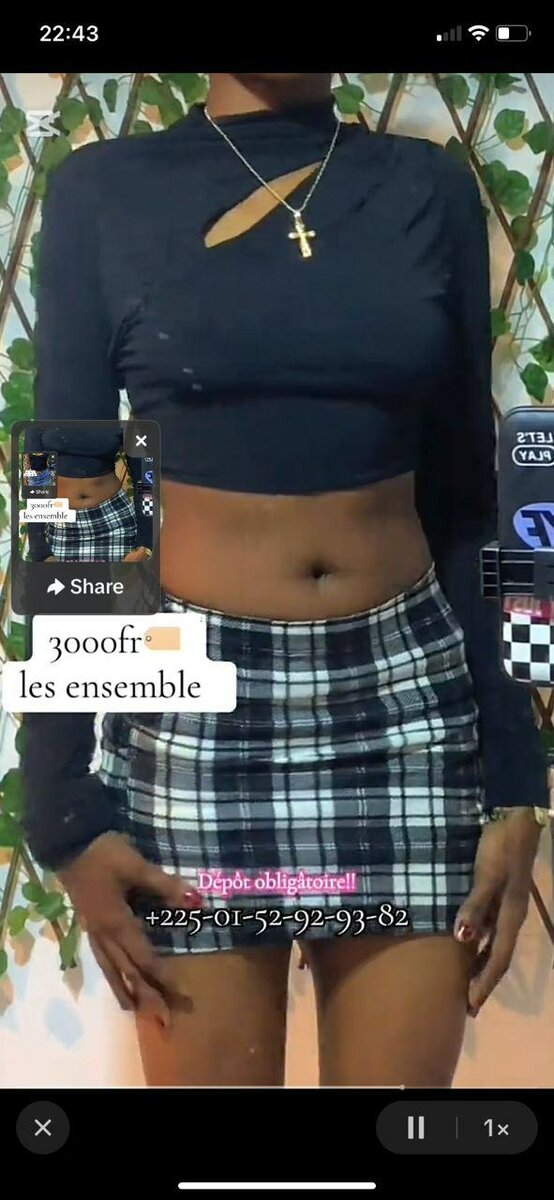 Ensemble jupe crop top