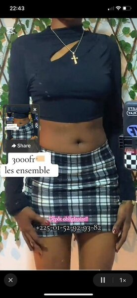 Ensemble jupe crop top