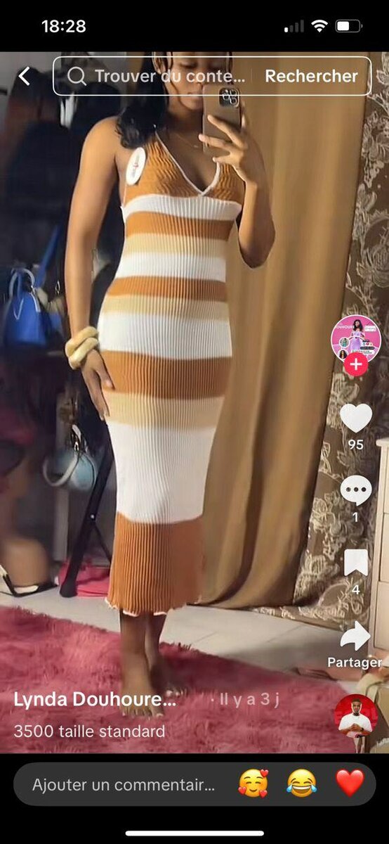 Robe Longue Rayée Femme