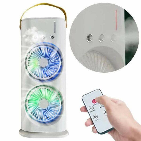 Ventilateur à double brumisation LED