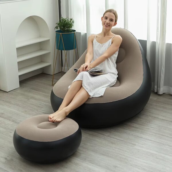 Fauteuil gonflabe pose pied