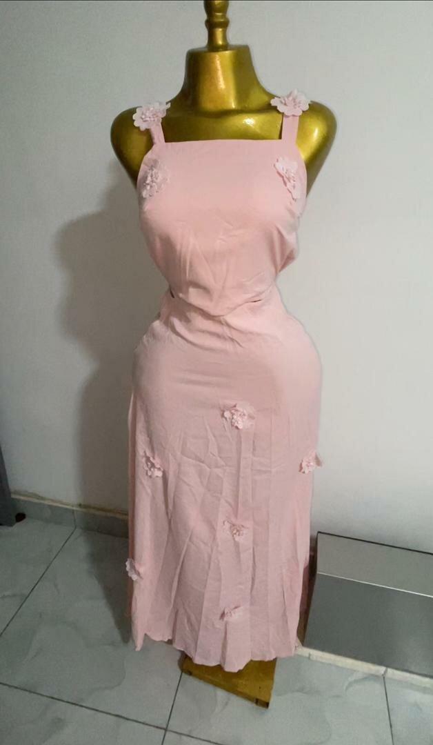 Robe longue rose chic