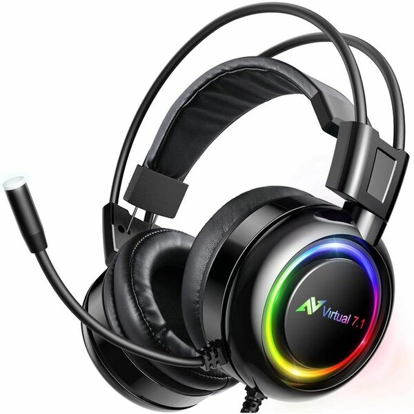 AB Casque De Jeu Pour PS4, PC, Ordinateur Portable, Casque Avec Microphone Antibruit 7.1 S