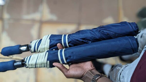 Foldable umbrellas