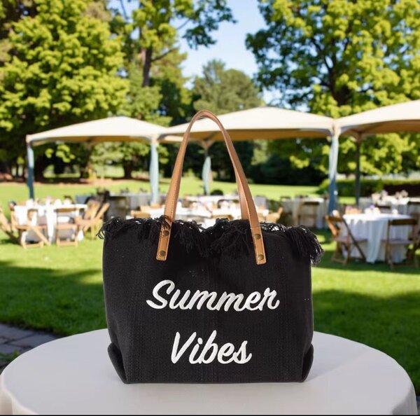 Sac fourre-tout en toile "Summer Vibes"