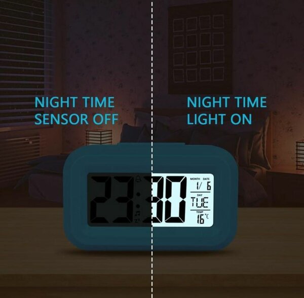 Led Digital Alarm Clock - Blue