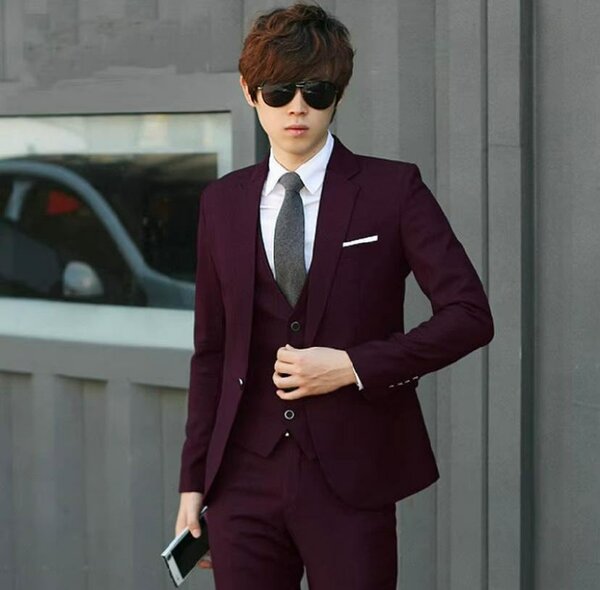 Graduation and office 3 pieces suit for men