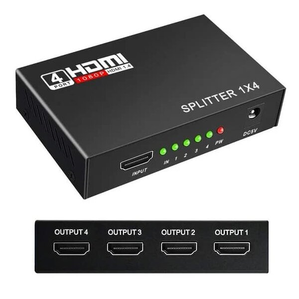 Splitter #HDMI 4K #Répartiteur HDMI 4 Sorties.