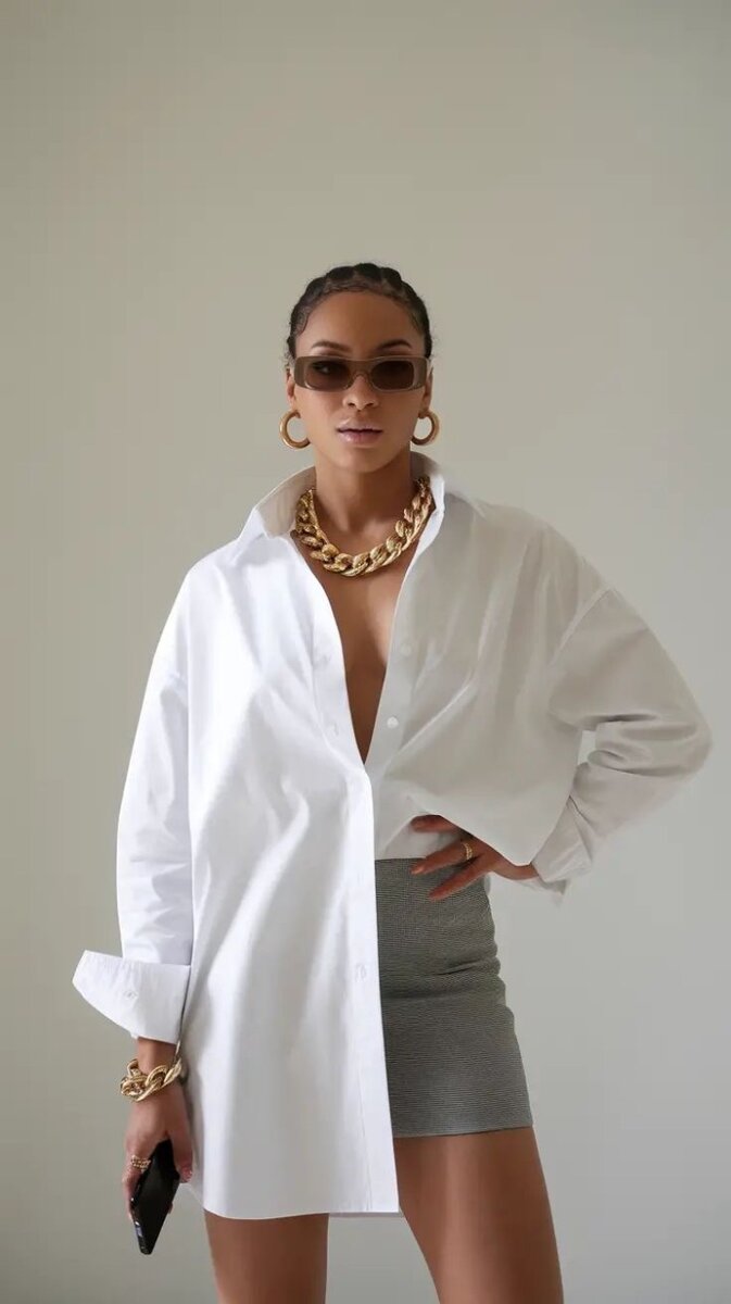 Chemise Oversize Élégante Femme
