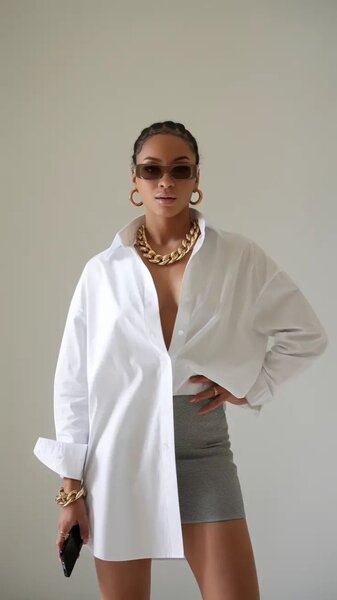 Chemise Oversize Élégante Femme