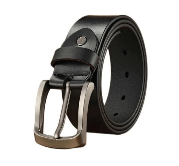 Ceinture en cuir noir élégante