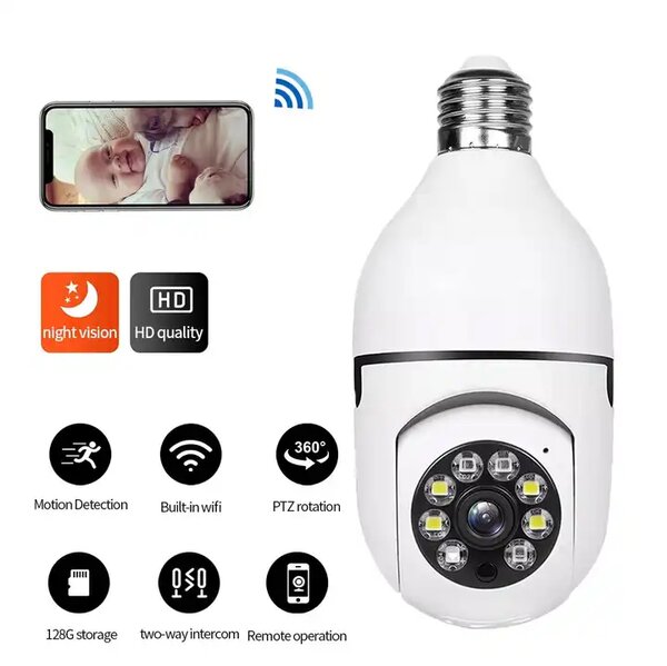 Ultra v380pro bulb camera 360° PTZ