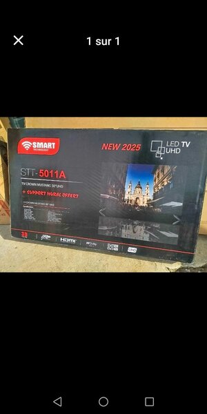 TV smart Android 50 pouce 4k UHD