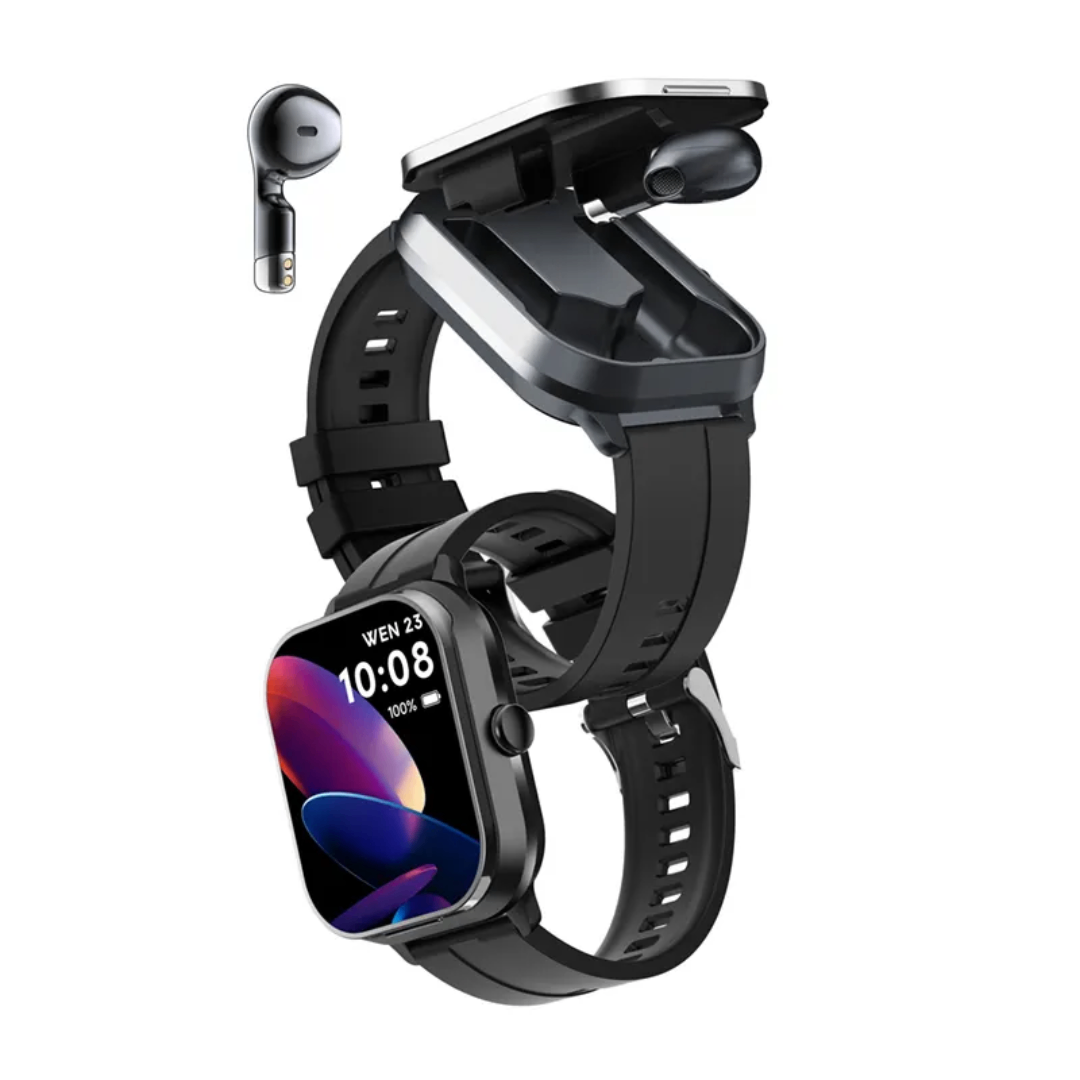 Montre connectée avec écouteurs intégrés
