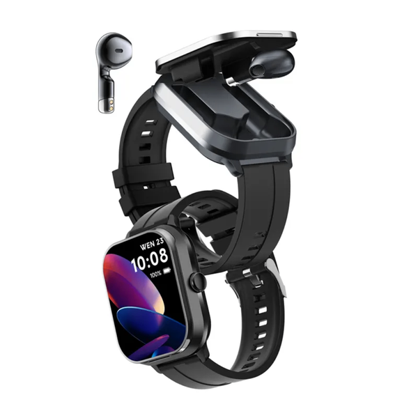 Montre connectée avec écouteurs intégrés