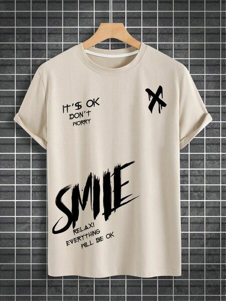 Men Slogan T-shirt
