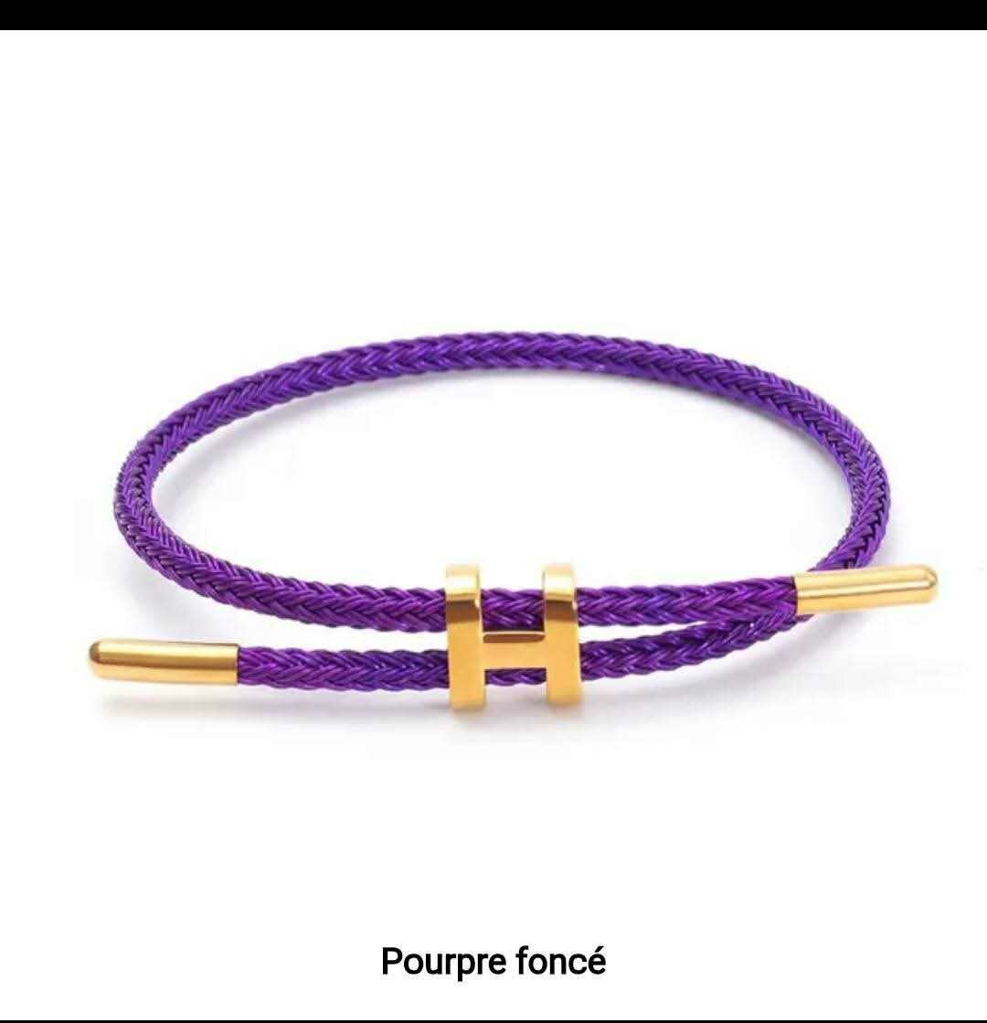 Bracelet tressé violet élégant