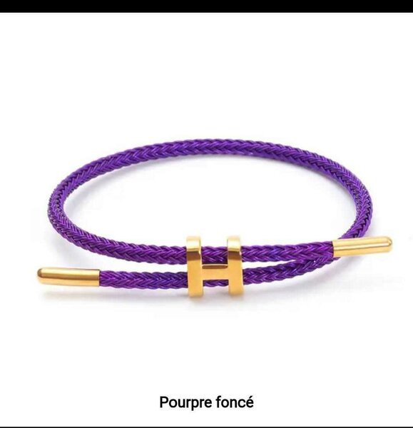 Bracelet tressé violet élégant