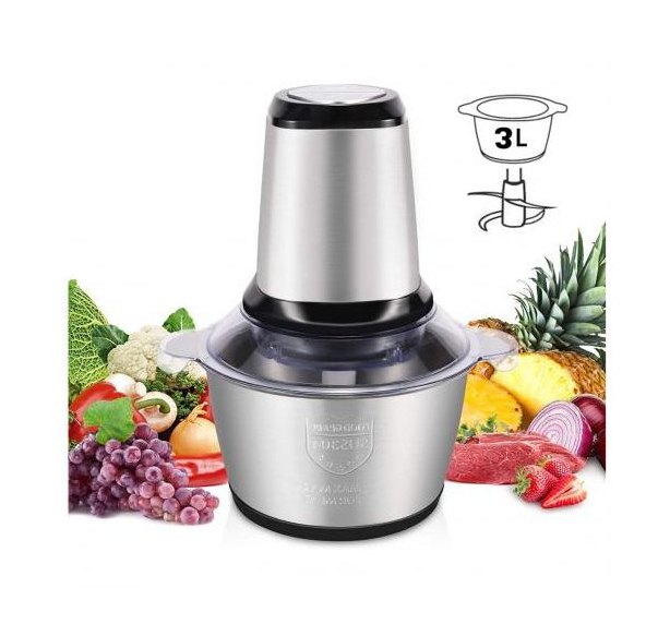 Hachoir Électrique Multifonctions En INOX 3L