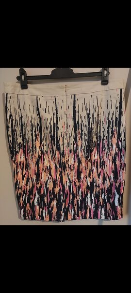 Beige Print Skirt
