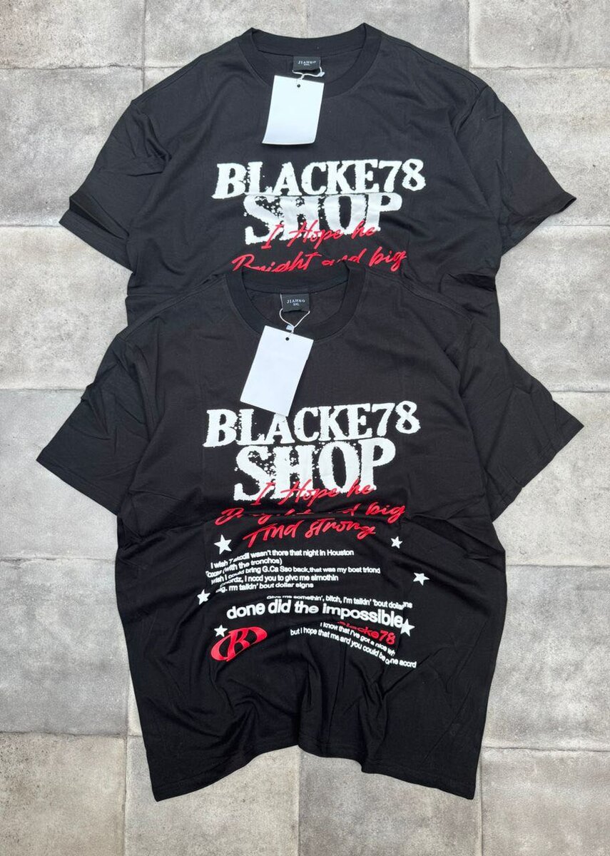 T-shirt noir imprimé stylé