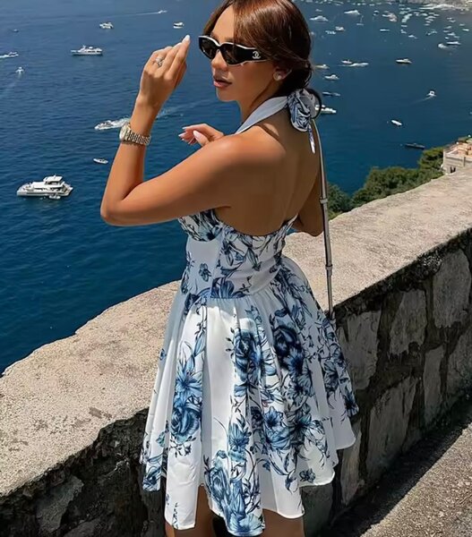 Robe volante fleurie