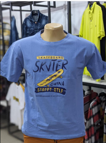 blue t-shirt