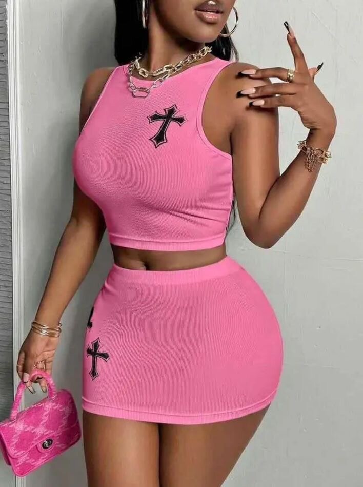 Top and skirt