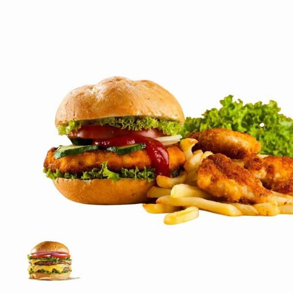 Double Hamburger+Poulet