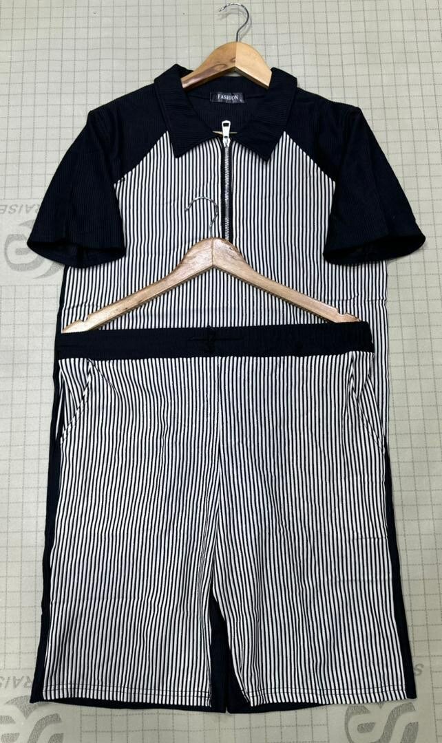 Ensemble rayé décontracté homme