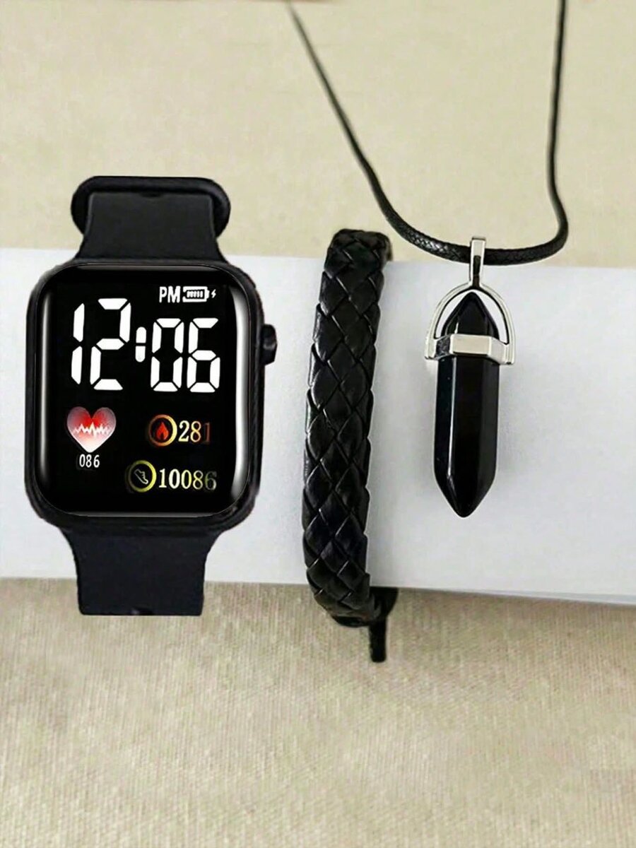 Montre Connectée avec Bracelet et Collier