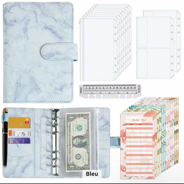 Budget planner en similicuir
