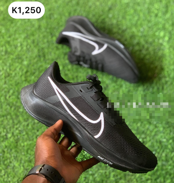 black sneakers