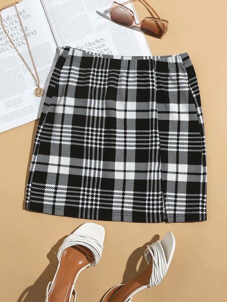 Chic Plaid Mini Skirt
