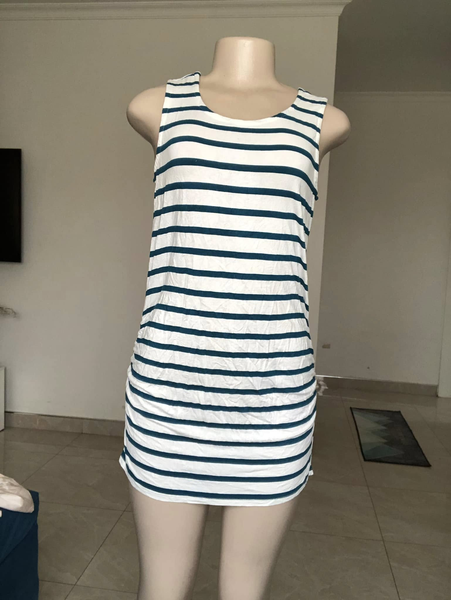Dress blanc bleu